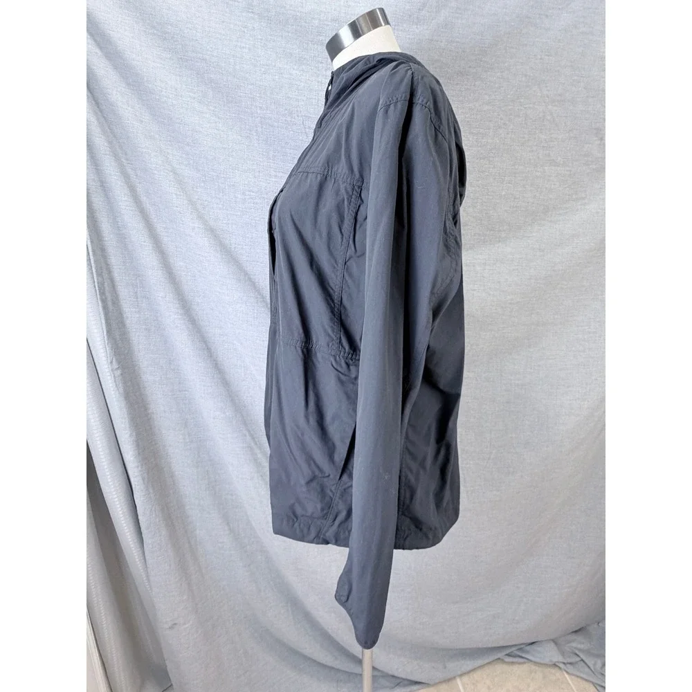 Mountain Hardwear‎ Mens Black Lightweight Full Zip Hooded Windbreaker Jacket L